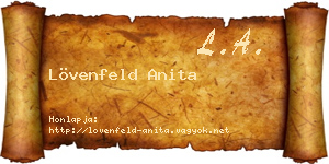 Lövenfeld Anita névjegykártya